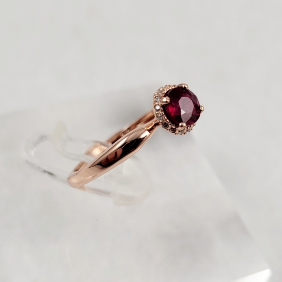 0.65ct Ruby Rose Gold Ring - Picture 7 of 13